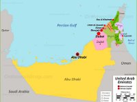 United Arab Emirates Political Map  №A0708190056